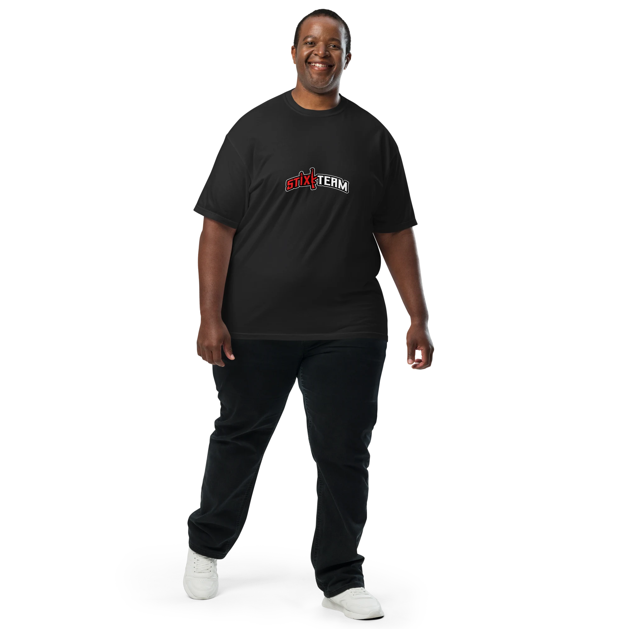 Printful mockup of StixkTeam Tee